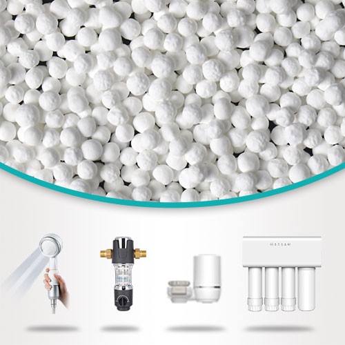 CaSO3 Calcium Sulfite Chlorine Removing Ceramic Balls for bathing/ drinking 